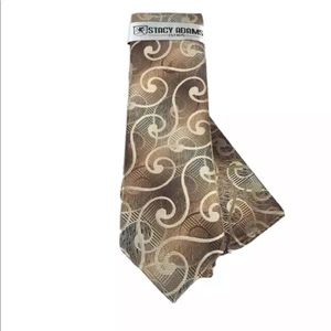 Stacy Adams Men's 3-Pack Neckties With Pocket Squares - Satin Striped, Polka Dot, Solid Color Set For Weddings, Work, Formal